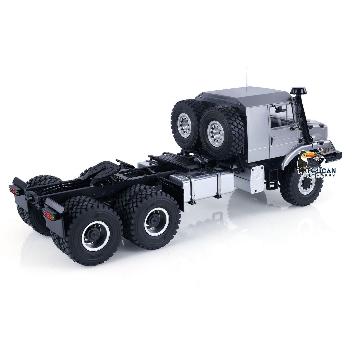 Camion tracteur tout-terrain télécommandé JDModel 1/14 6x6 avec essieux différentiels