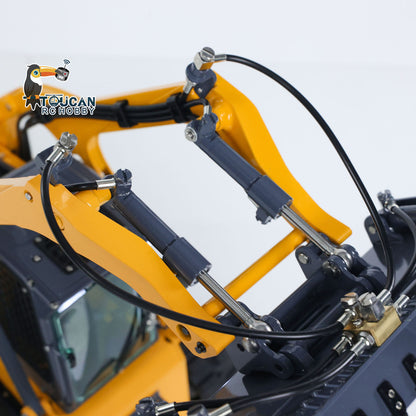 US Stock LESU AoueLT5 1/14 Stainless Steel Hydraulic RC Skid-Steer Loader B0008 with Light Sound System I6S Radio System