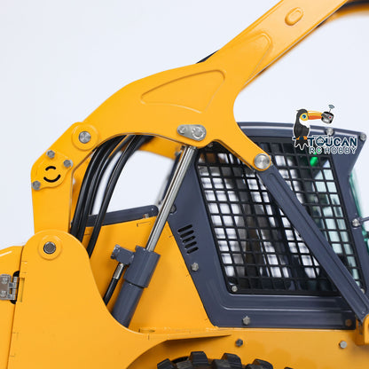 US Stock LESU AoueLT5 1/14 Stainless Steel Hydraulic RC Skid-Steer Loader B0008 with Light Sound System I6S Radio System