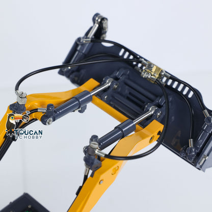 US Stock LESU AoueLT5 1/14 Stainless Steel Hydraulic RC Skid-Steer Loader B0008 with Light Sound System I6S Radio System