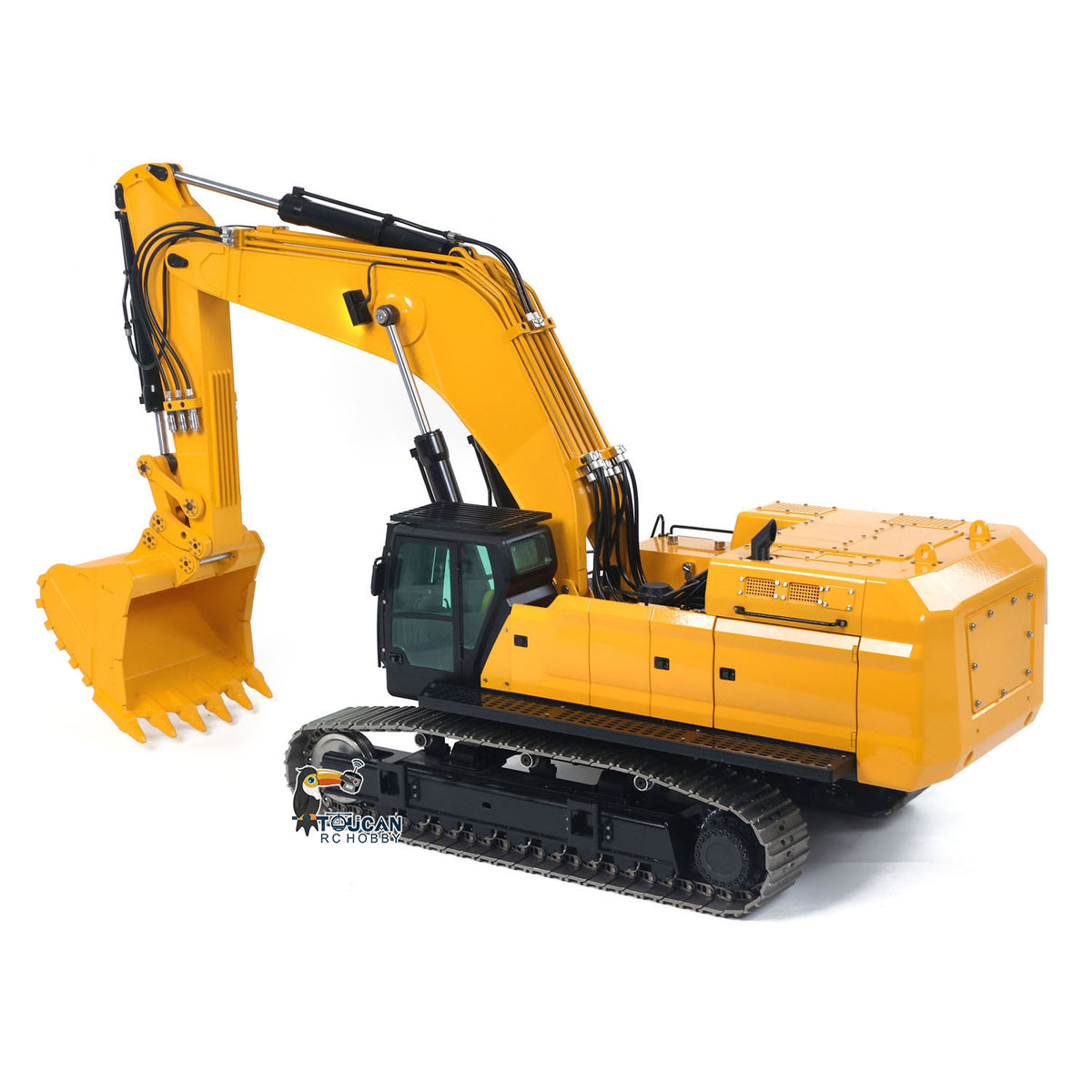 TOUCAN 55KG! 1/12 Metal Remote Control Hydraulic Tracked Excavator 395F RC Digger 2830 Brushless Motor Dual Pump System Flysky Radio