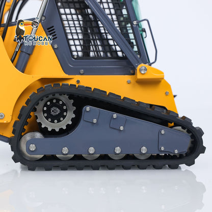 US Stock LESU AoueLT5 1/14 Stainless Steel Hydraulic RC Skid-Steer Loader B0008 with Light Sound System I6S Radio System