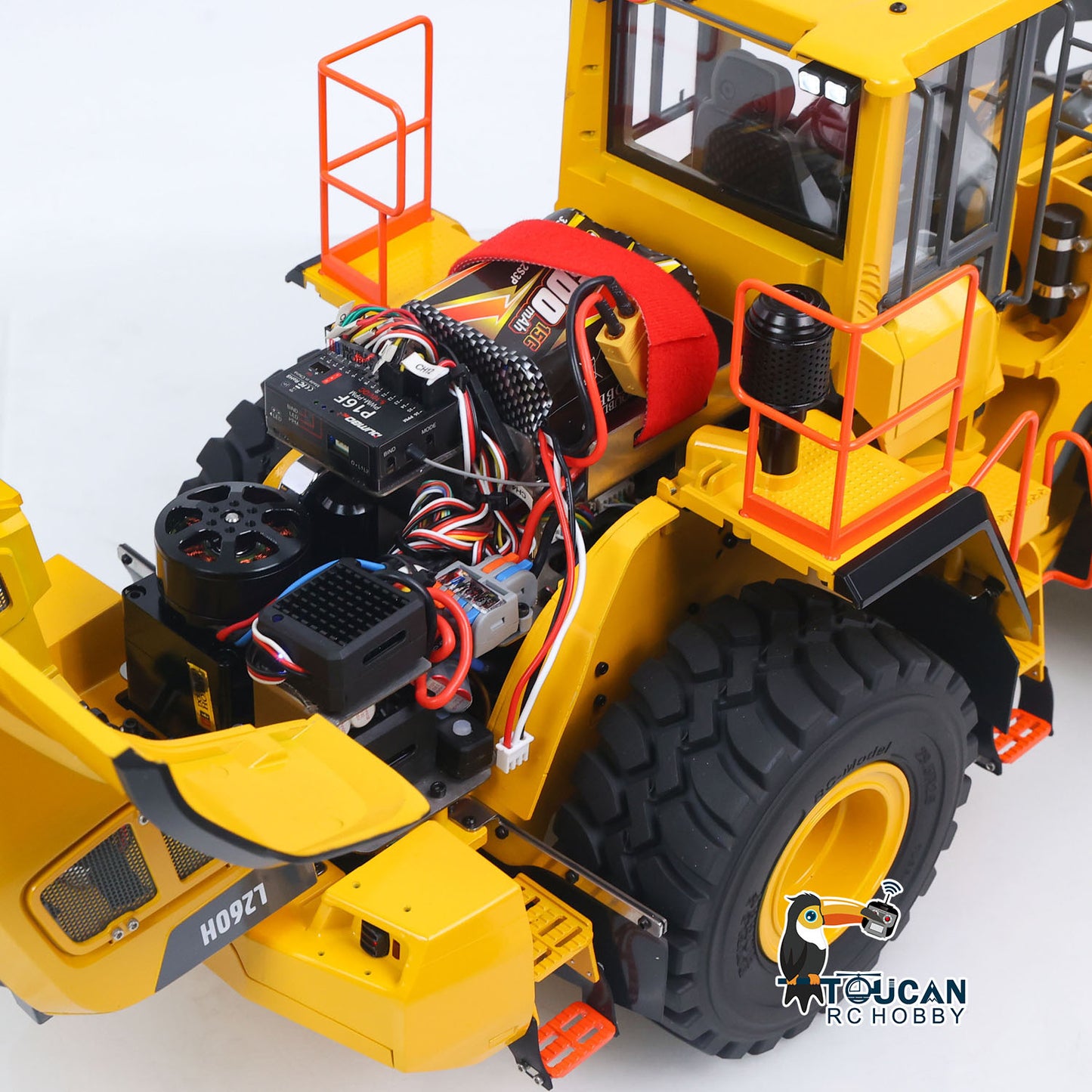 Double E Metal 1/14 4X4 Remote Control Hydraulic Loader L260H Axle Locks 2Speed Gearbox Brushless Motor Battery RTR Light System