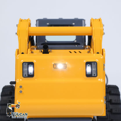 US Stock LESU AoueLT5 1/14 Stainless Steel Hydraulic RC Skid-Steer Loader B0008 with Light Sound System I6S Radio System