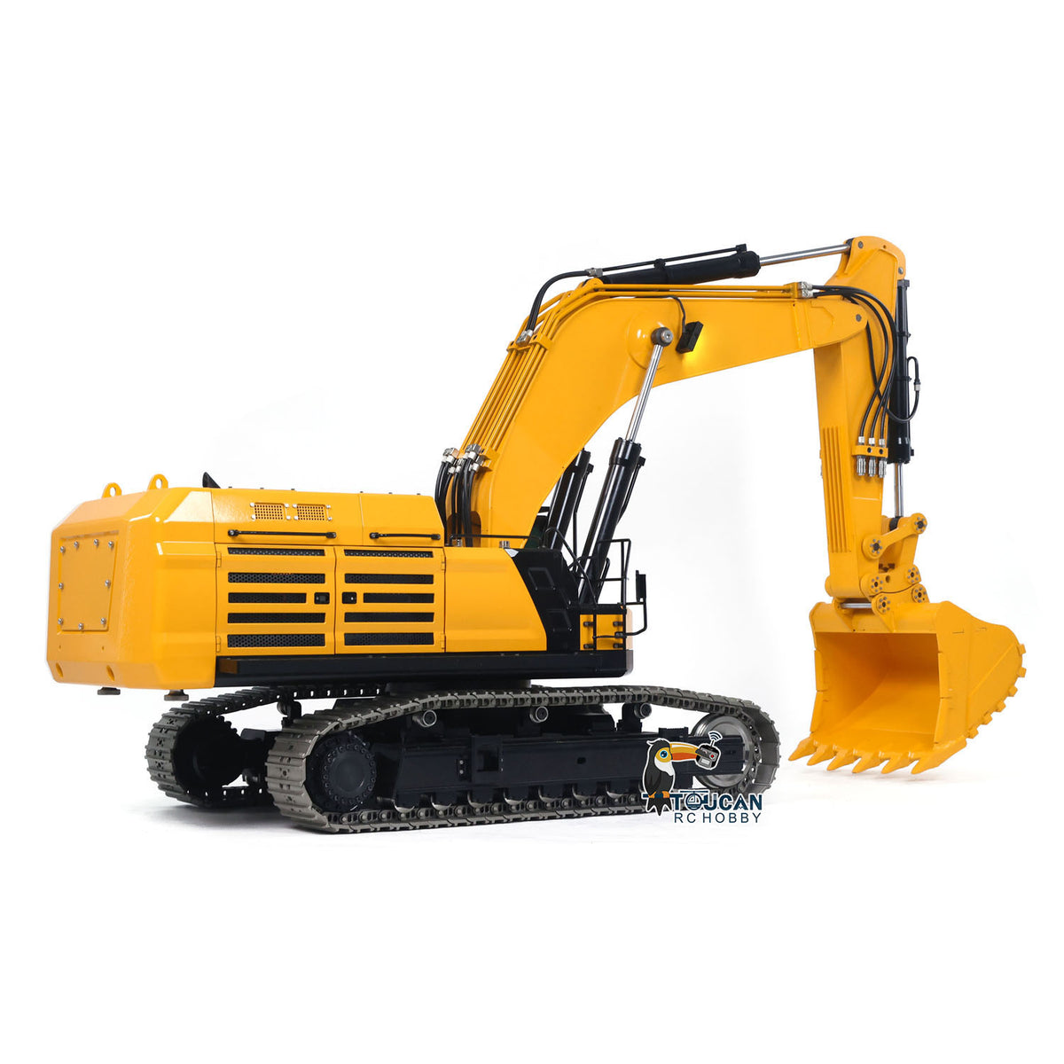 TOUCAN 55KG! 1/12 Metal Remote Control Hydraulic Tracked Excavator 395F RC Digger 2830 Brushless Motor Dual Pump System Flysky Radio