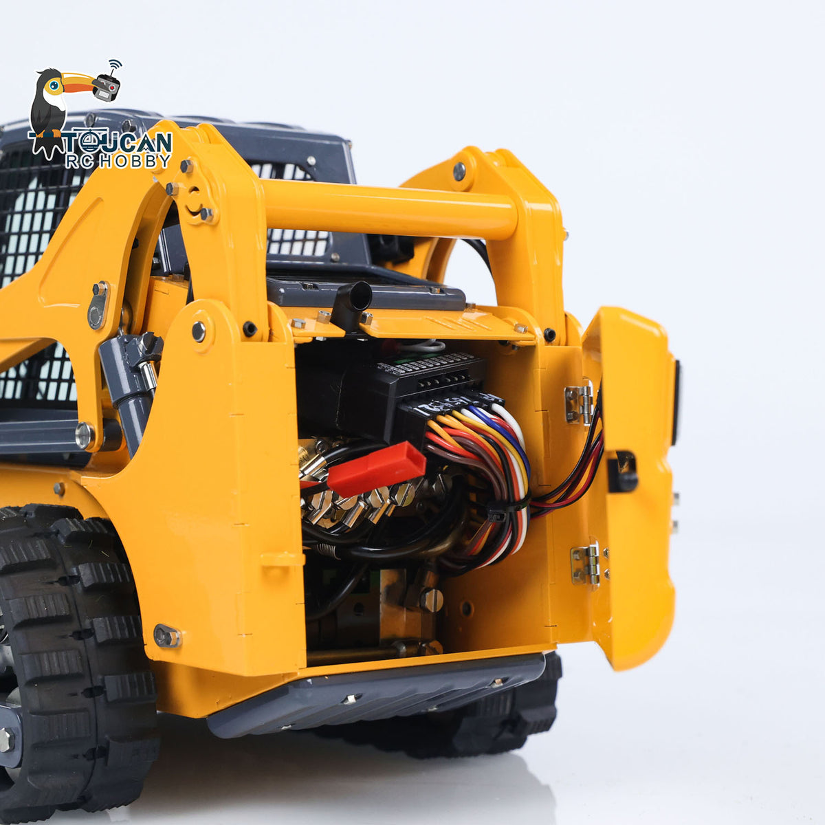 US Stock LESU AoueLT5 1/14 Stainless Steel Hydraulic RC Skid-Steer Loader B0008 with Light Sound System I6S Radio System