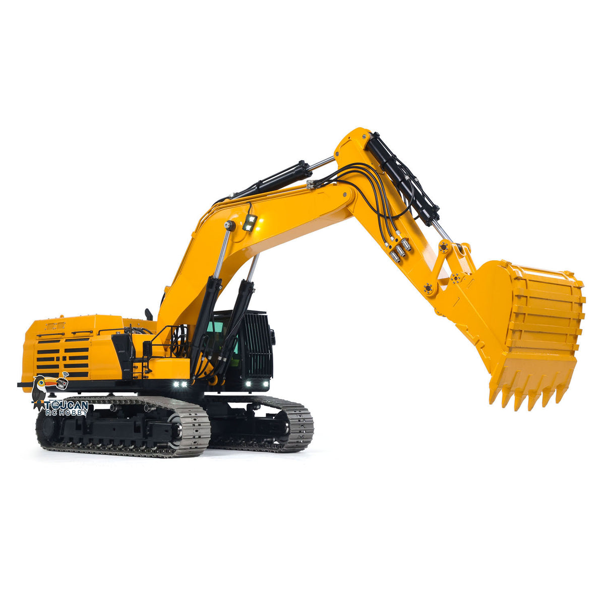US Stock 1/12 RC Hydraulic Heavy Excavator 395F Metal Remote Control Digger Finished Model 3.0L Dual Pump Paladin PL18EV LITE Radio