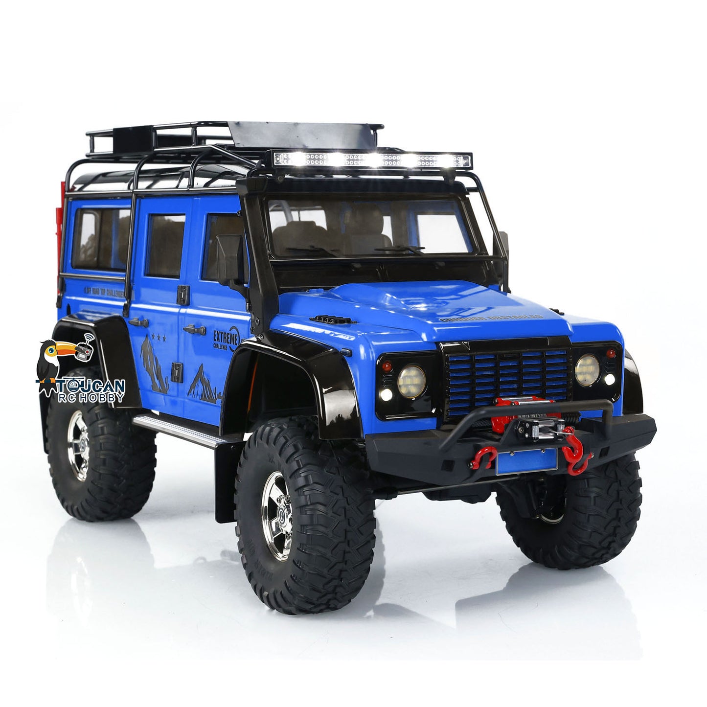 1/10 RC Crawler Car 4x4 Off-road Climbing Vehicle P411 Lights Smoking Winch