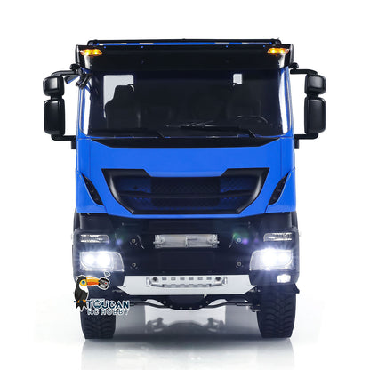 Camion à benne basculante hydraulique RC 1/14 4x4 en métal RC Tipper personnalisé bleu