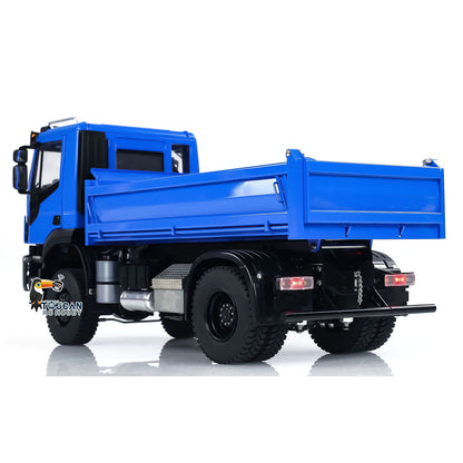 Metal 1/14 4x4 RC Hydraulic Dump Truck RC Tipper Customized Blue