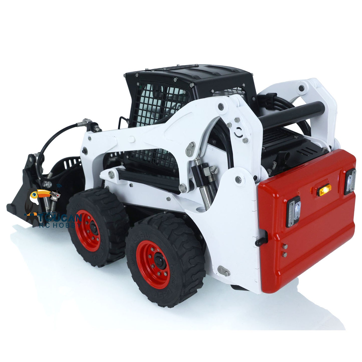 US STOCK LESU 1/14 Bobcat Hydraulic RC Loader Wheeled Skid-Steer Aoue LT5H I6S Radio Cars