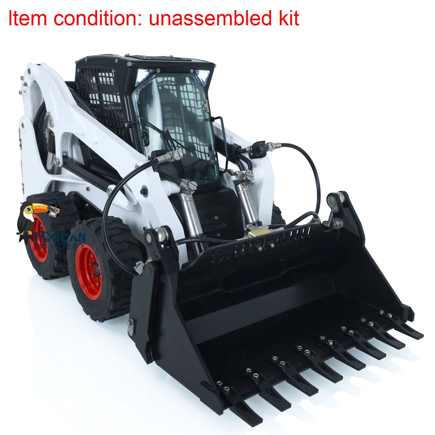 LESU 1/14 RC Metal Hydraulic Aoue LT5H Painted Unassembled Wheeled Skid Steer Loader A0008