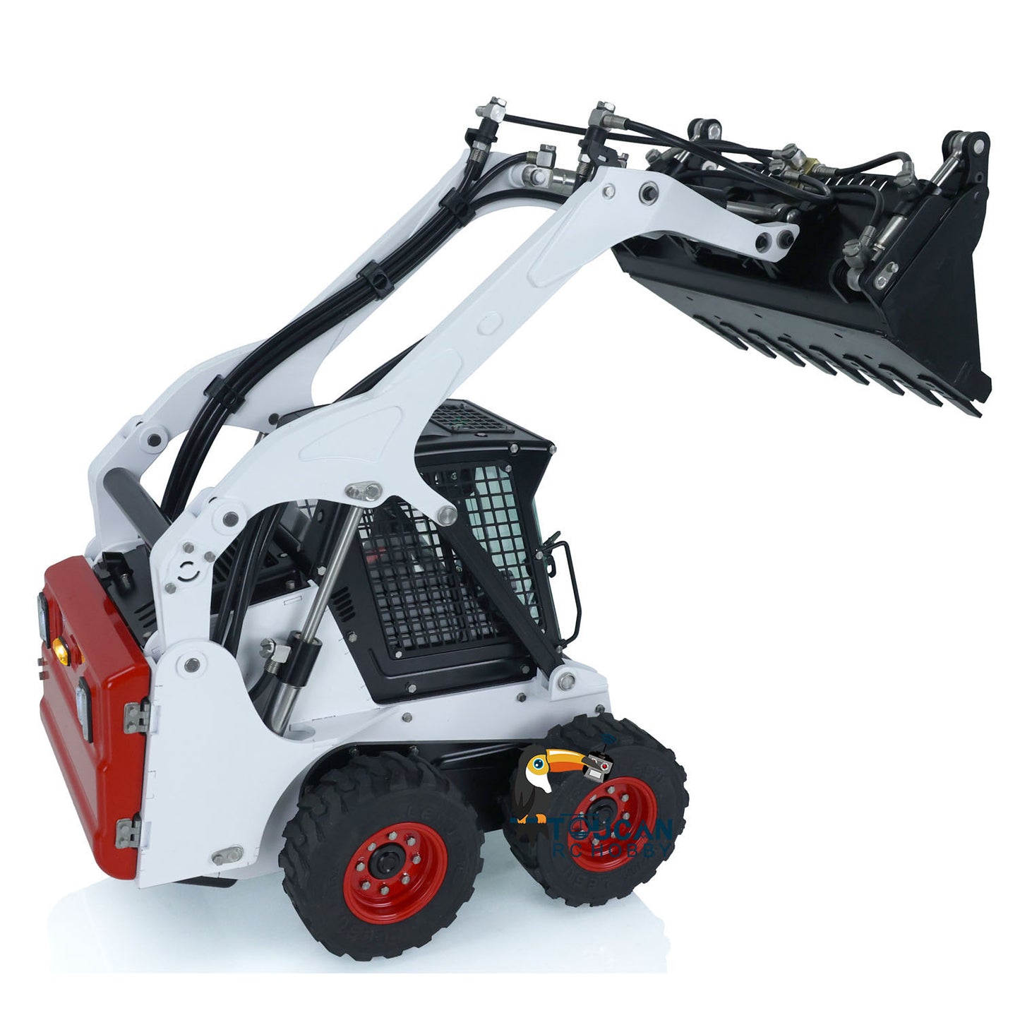 US STOCK LESU 1/14 Bobcat Hydraulic RC Loader Wheeled Skid-Steer Aoue LT5H I6S Radio Cars