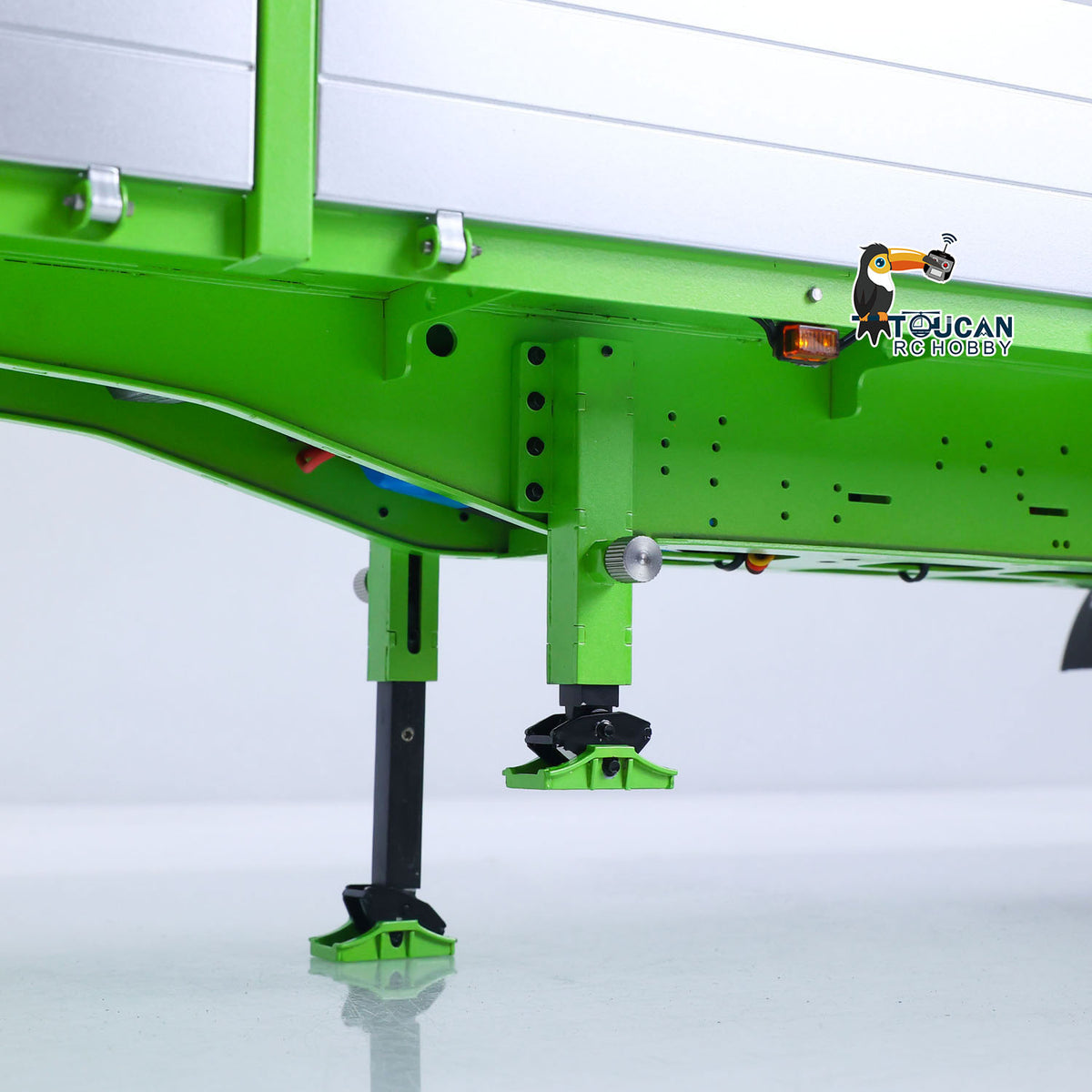 TOUCAN Painted 3-Axle Metal Semi Trailer Support Legs For 1/14 RC Tractor Truck Remote Control Lorry Car Model BM214 Forklift