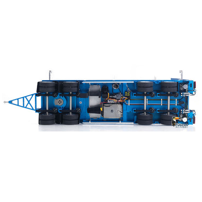 4-Axles Metal Hydraulic Trailer W/ Supported Leg for 1/14 Remote Control Tractor Truck 56379 56375 TAMIYA RC Dumper 56366 RC Lorry Car Model