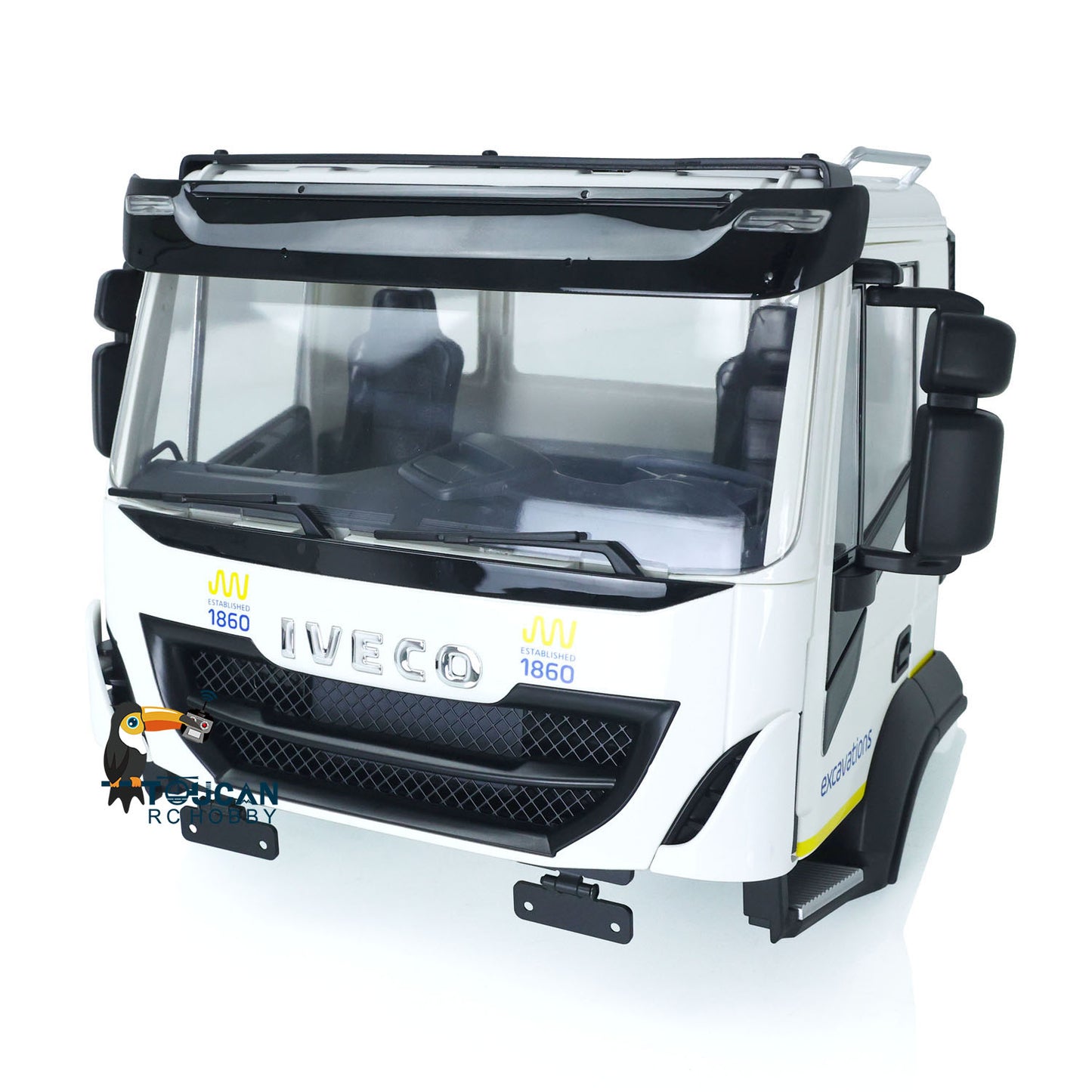 Coque de voiture en plastique avec pièce de rechange intérieure pour camion RC 1/14 TAMIYA IVECOL Dumper