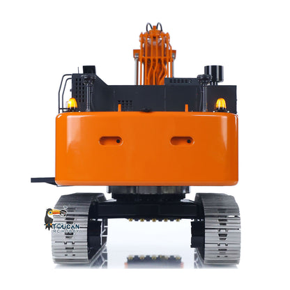 90% Metal LESU 1/14 RC Hydraulic Excavator Aoue ZX490 RTR 2Arms Heavy Digger Model PL18EV Lite Light Sound Smoke