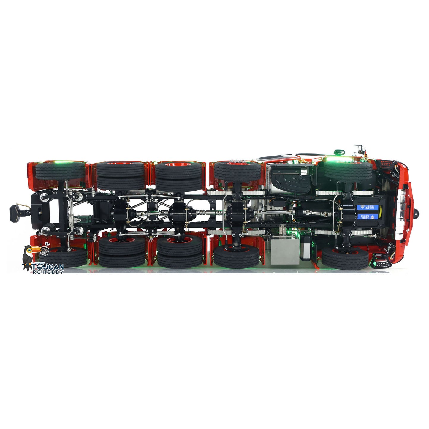 TOUCAN 10X8 Metal Chassis 3363 1/14 RC Tractor Truck RTR Lorry Car Smoke Sound 2Speed Gearbox ST8 Battery Rotating Light