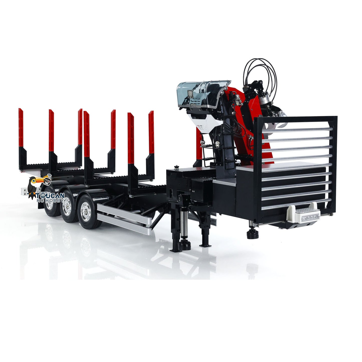 LESU 1/14 Hydraulic Metal Timber Crane RC Trailer