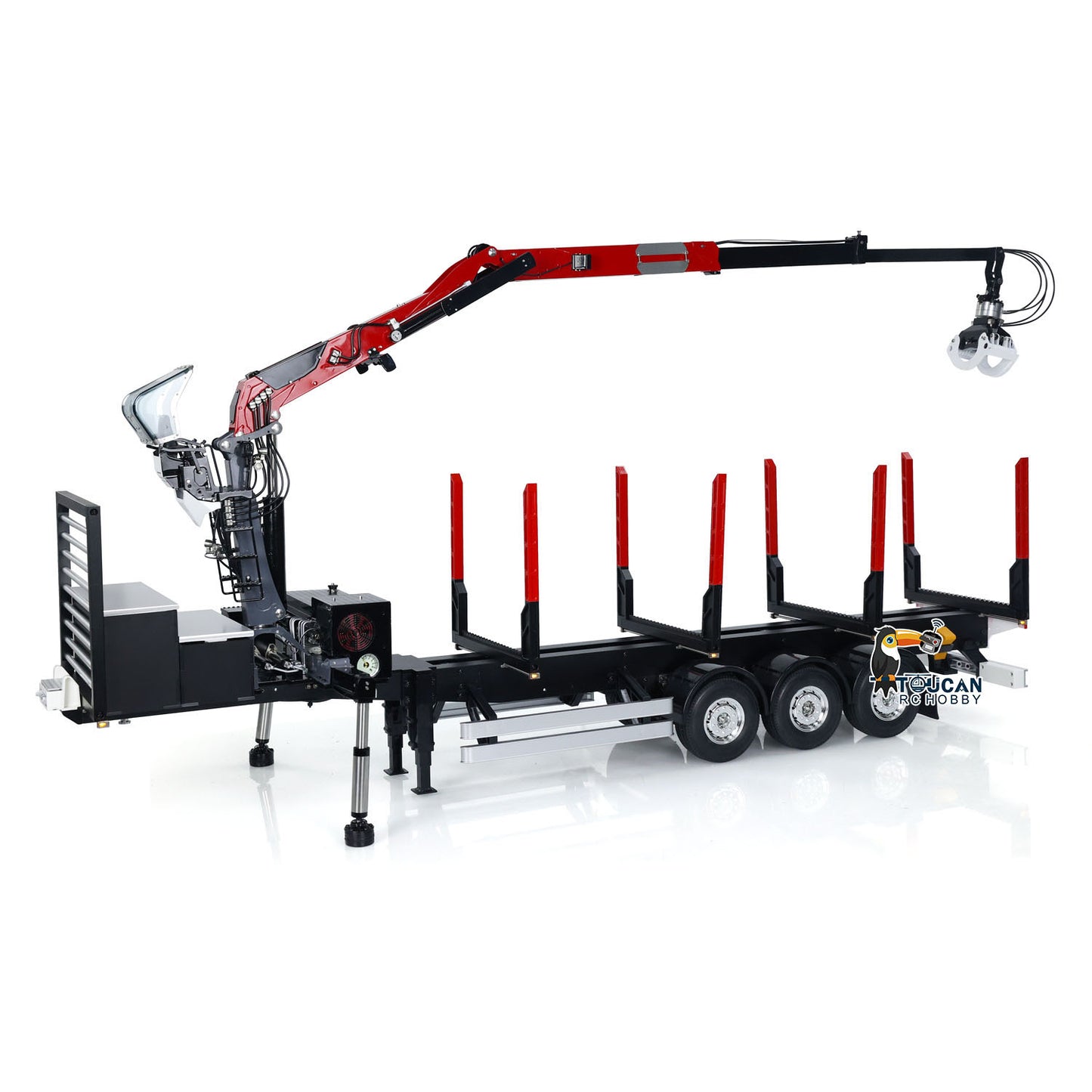 LESU 1/14 Hydraulic Metal Timber Crane RC Trailer