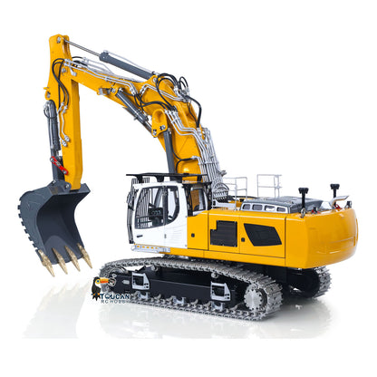 LESU 1/14 RC Hydraulic Excavator LR956 Metal 3 Arms Digger Model 4+3CH Valve Dual Pumps Light Flysky PL18EV LITE