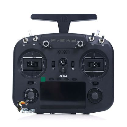 Upgraded Super Frog T14R Panther 1/14 Remote Control Hydraulic Crawler Dumper RC Metal Tracked Tipper Truck Frsky X14 Radio