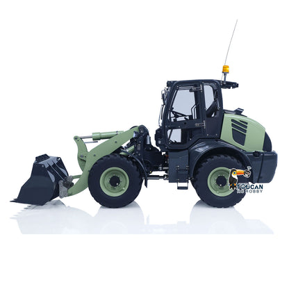 LESU Metal 1/14 Remote Control Hydraulic Loader Aoue WA100M-8 RTR 4CH Valve RC Engineering Vehicle Quick Coupler Lights Sounds