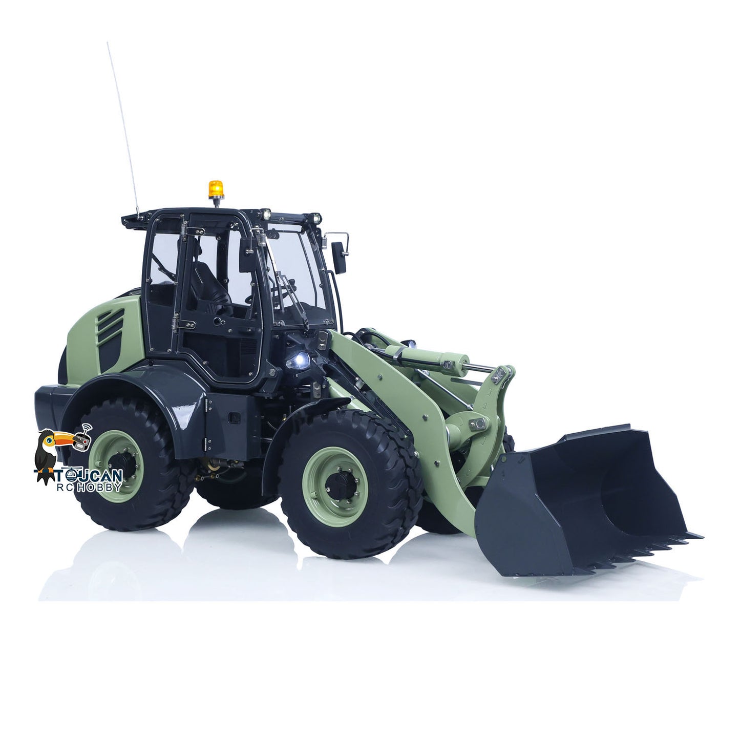 LESU Metal 1/14 Remote Control Hydraulic Loader Aoue WA100M-8 RTR 4CH Valve RC Engineering Vehicle Quick Coupler Lights Sounds