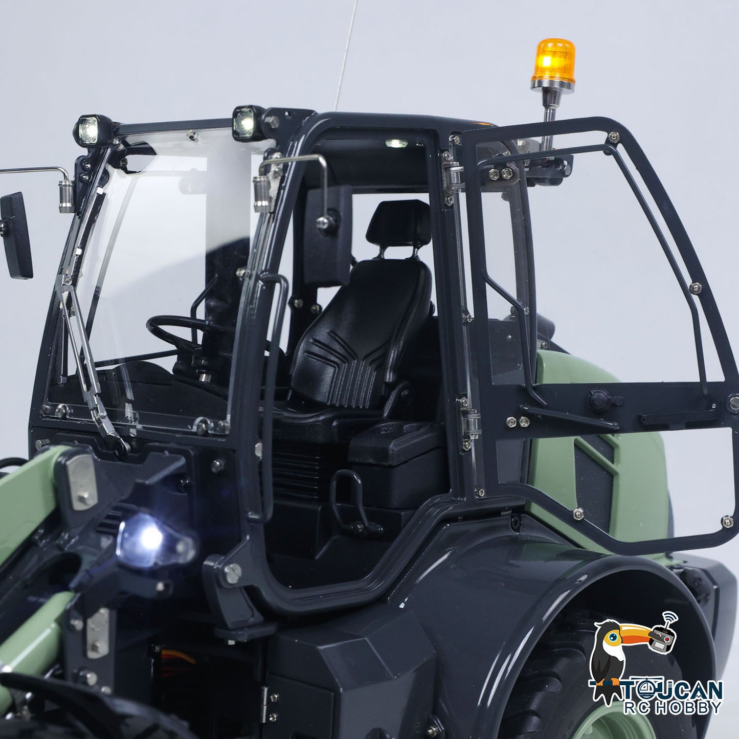 LESU Metal 1/14 Remote Control Hydraulic Loader Aoue WA100M-8 RTR 4CH Valve RC Engineering Vehicle Quick Coupler Lights Sounds