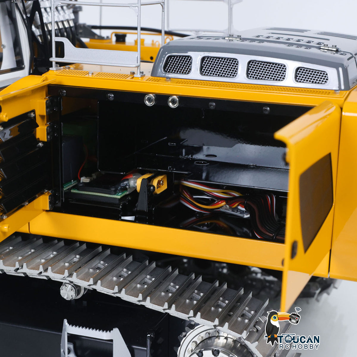 LESU 1/14 RC Hydraulic Excavator LR956 Metal 3 Arms Digger Model 4+3CH Valve Dual Pumps Light Flysky PL18EV LITE
