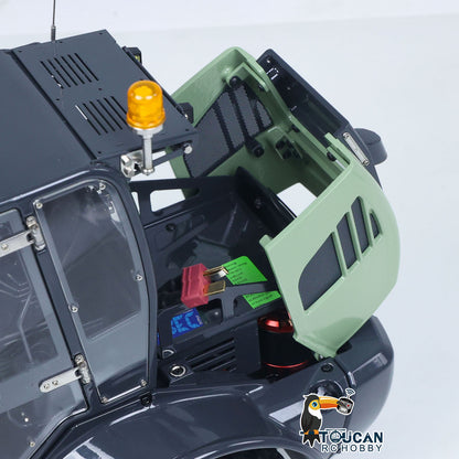 LESU Metal 1/14 Remote Control Hydraulic Loader Aoue WA100M-8 RTR 4CH Valve RC Engineering Vehicle Quick Coupler Lights Sounds