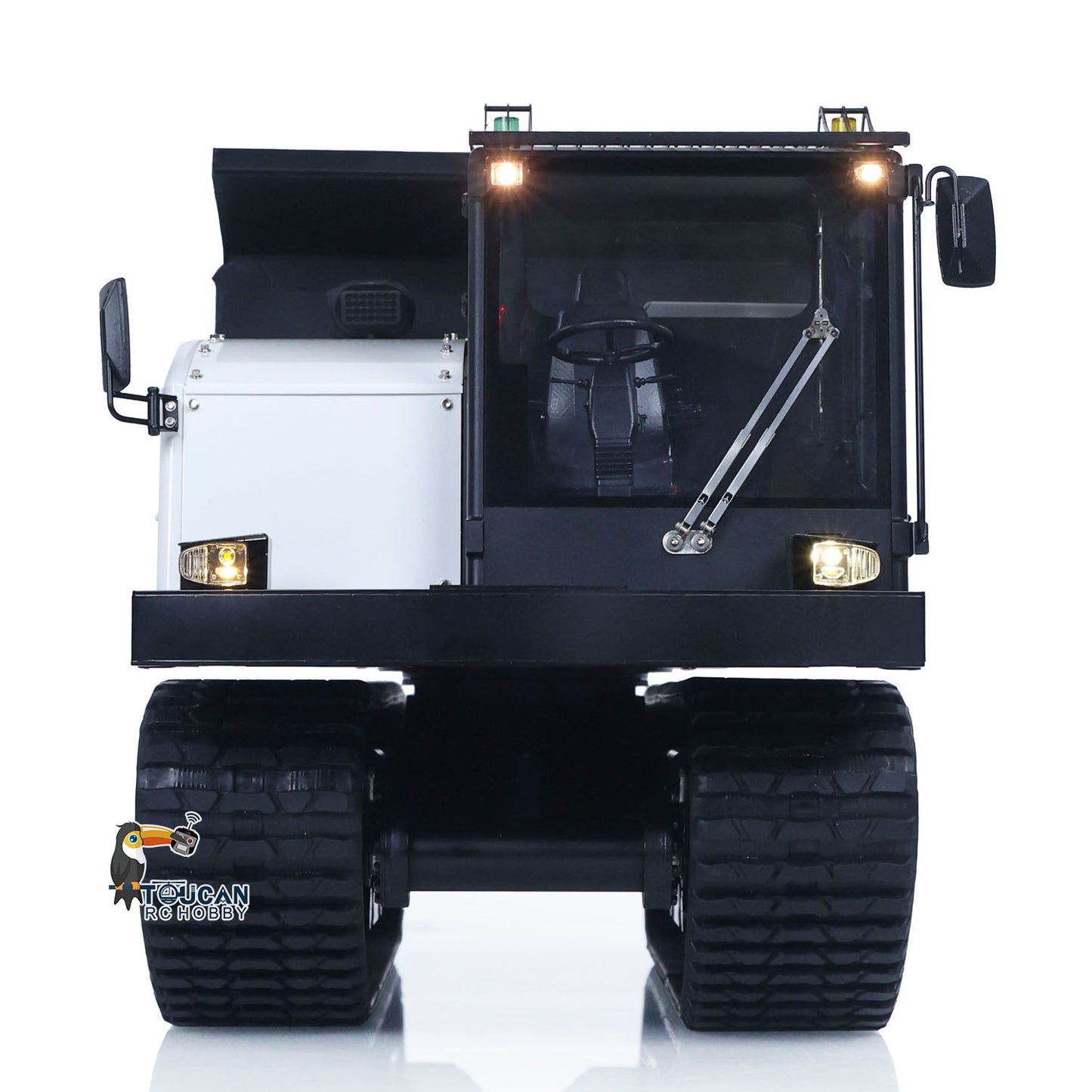 Super Frog 1/14 RC Hydraulic Crawler Dumper Truck T14R RTR Radio Controlled Metal Tracked Tipper Frsky X14 Light Electric Wiper