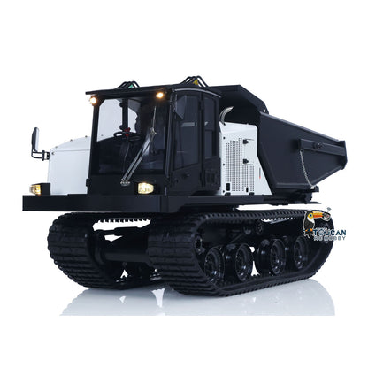Upgraded Super Frog T14R Panther 1/14 Remote Control Hydraulic Crawler Dumper RC Metal Tracked Tipper Truck Frsky X14 Radio