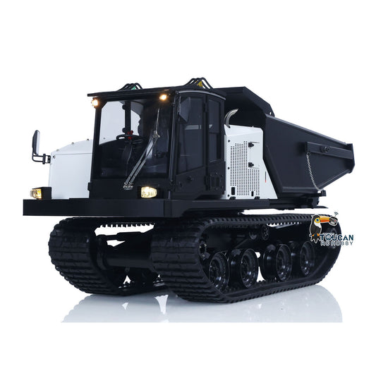 Upgraded Super Frog T14R Panther 1/14 Remote Control Hydraulic Crawler Dumper RC Metal Tracked Tipper Truck Frsky X14 Radio