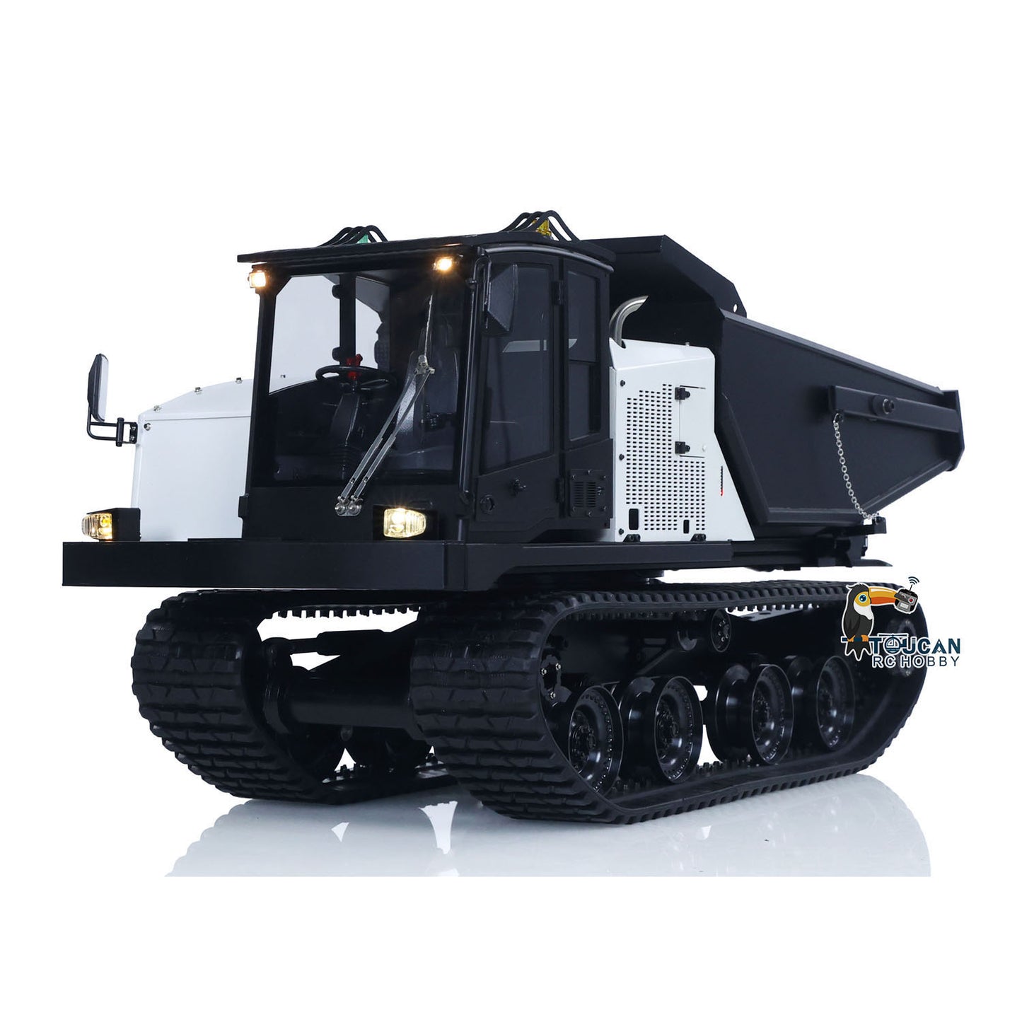 Super Frog 1/14 RC Hydraulic Crawler Dumper Truck T14R RTR Radio Controlled Metal Tracked Tipper Frsky X14 Light Electric Wiper