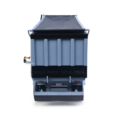 1/14 Metal RC Hydraulic Dump Trailer 2-axle Electric Tarpaulin for Remote Control Tractor Truck DIY Car Model
