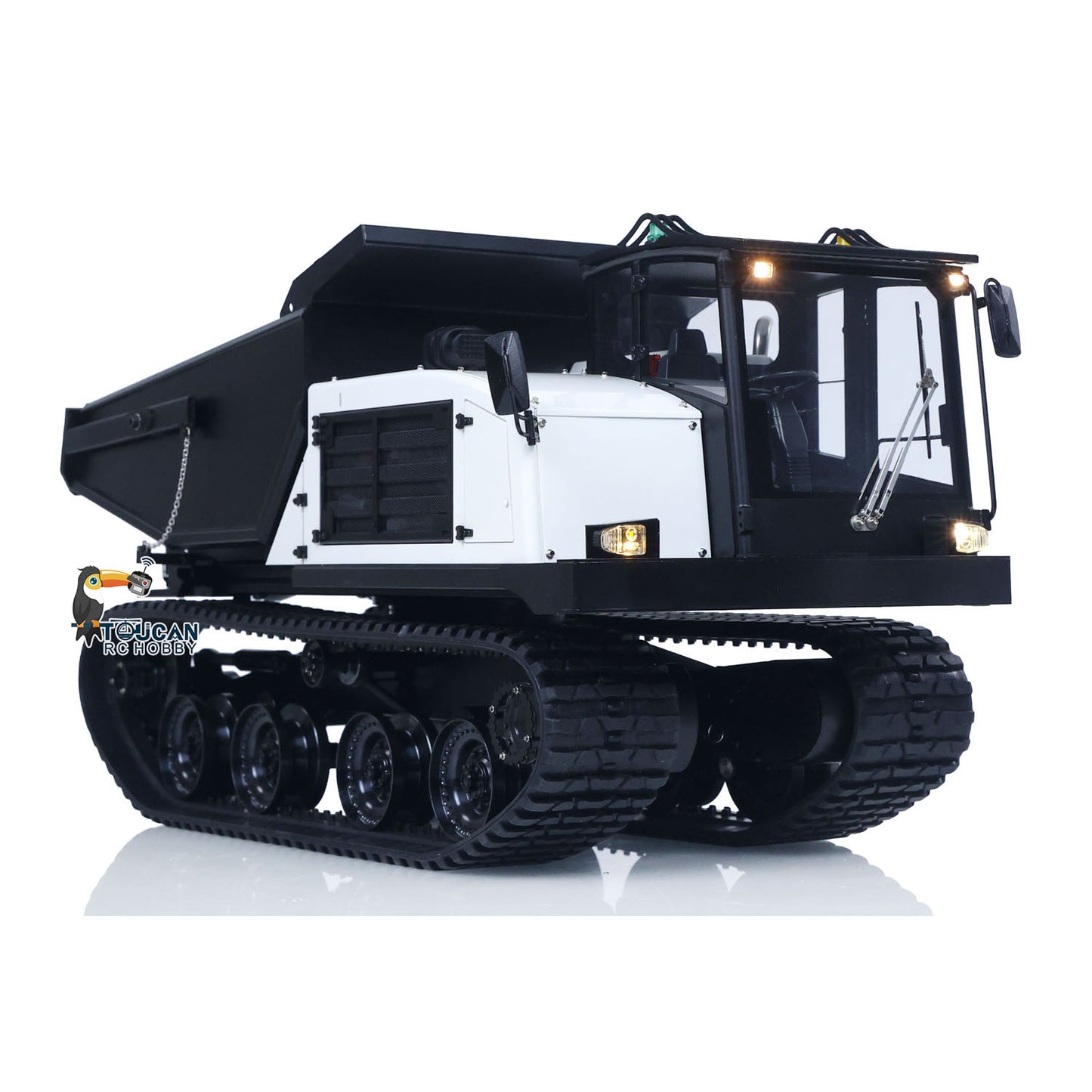Super Frog 1/14 RC Hydraulic Crawler Dumper Truck T14R RTR Radio Controlled Metal Tracked Tipper Frsky X14 Light Electric Wiper