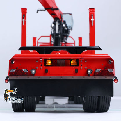 LESU 1/14 RC Logging Truck Timber Trucks Hydraulic Crane Trailer Remote Control Lorry 6x6 Metal Chassis 8CH Valves Light Sound