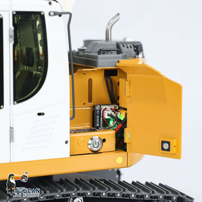 CUT Model 1/14 RC Hydraulic Excavator 914 5CH Valve Metal Remote Control Digger Construction Vehicle Warning Light Flysky ST8 Radio Sound System Charger