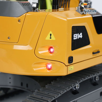 US STOCK 1/14 RC Hydraulic Excavator 914 5-ways Valve Metal Remote Control Digger Model