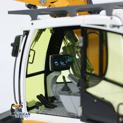 CUT Model 1/14 RC Hydraulic Excavator 914 5CH Valve Metal Remote Control Digger Construction Vehicle Warning Light Flysky ST8 Radio Sound System Charger