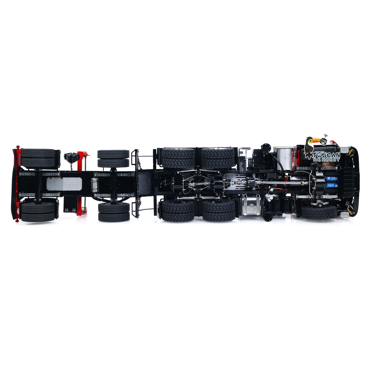 LESU 1/14 RC Logging Truck Timber Trucks Hydraulic Crane Trailer Remote Control Lorry 6x6 Metal Chassis 8CH Valves Light Sound