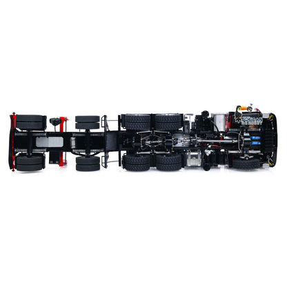 LESU 1/14 RC Logging Truck Timber Trucks Hydraulic Crane Trailer Remote Control Lorry 6x6 Metal Chassis 8CH Valves Light Sound