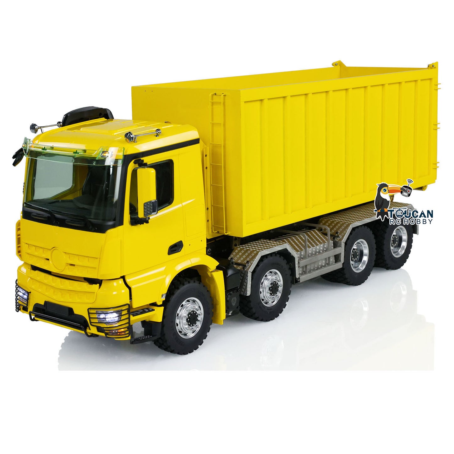 8x8 LESU 1/14 Hydraulic RC Dump Truck Roll On/Off Waste Bin Tipper