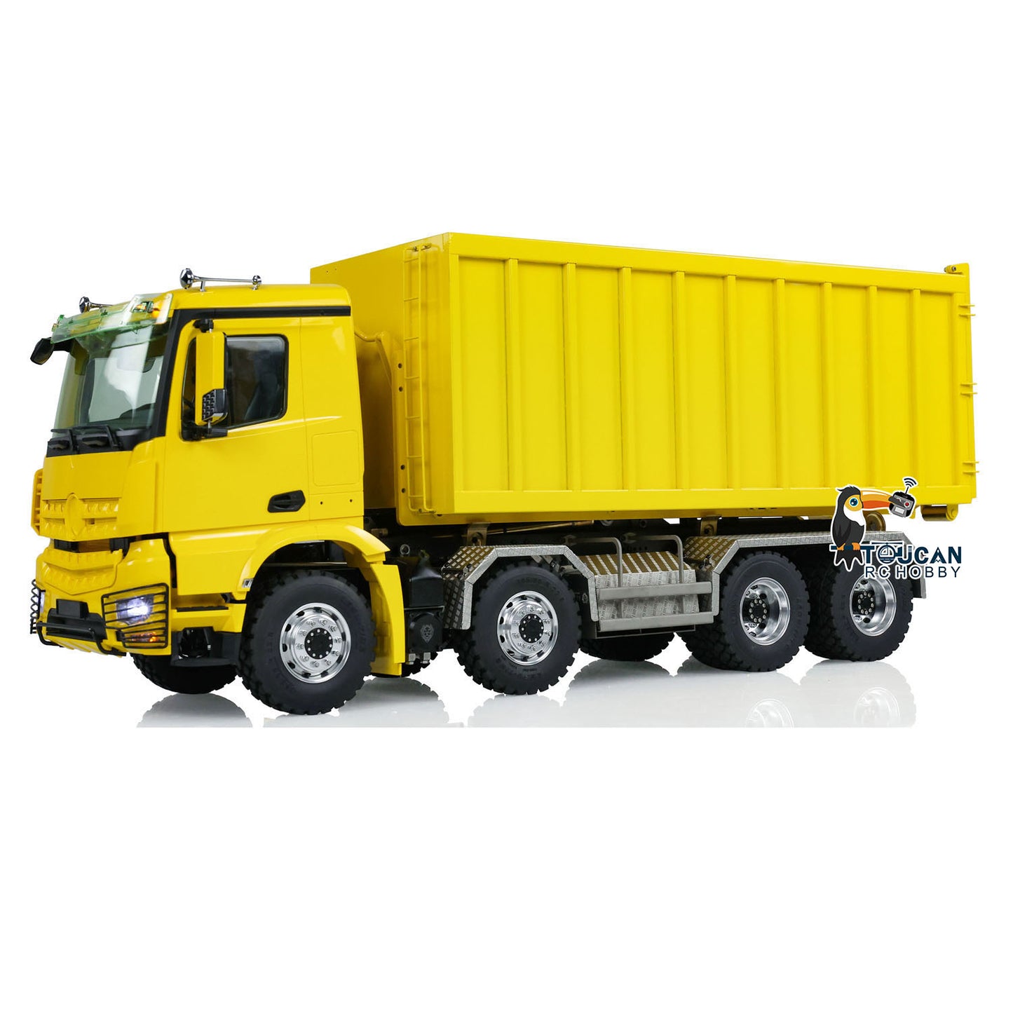 8x8 LESU 1/14 Hydraulic RC Dump Truck Roll On/Off Waste Bin Tipper