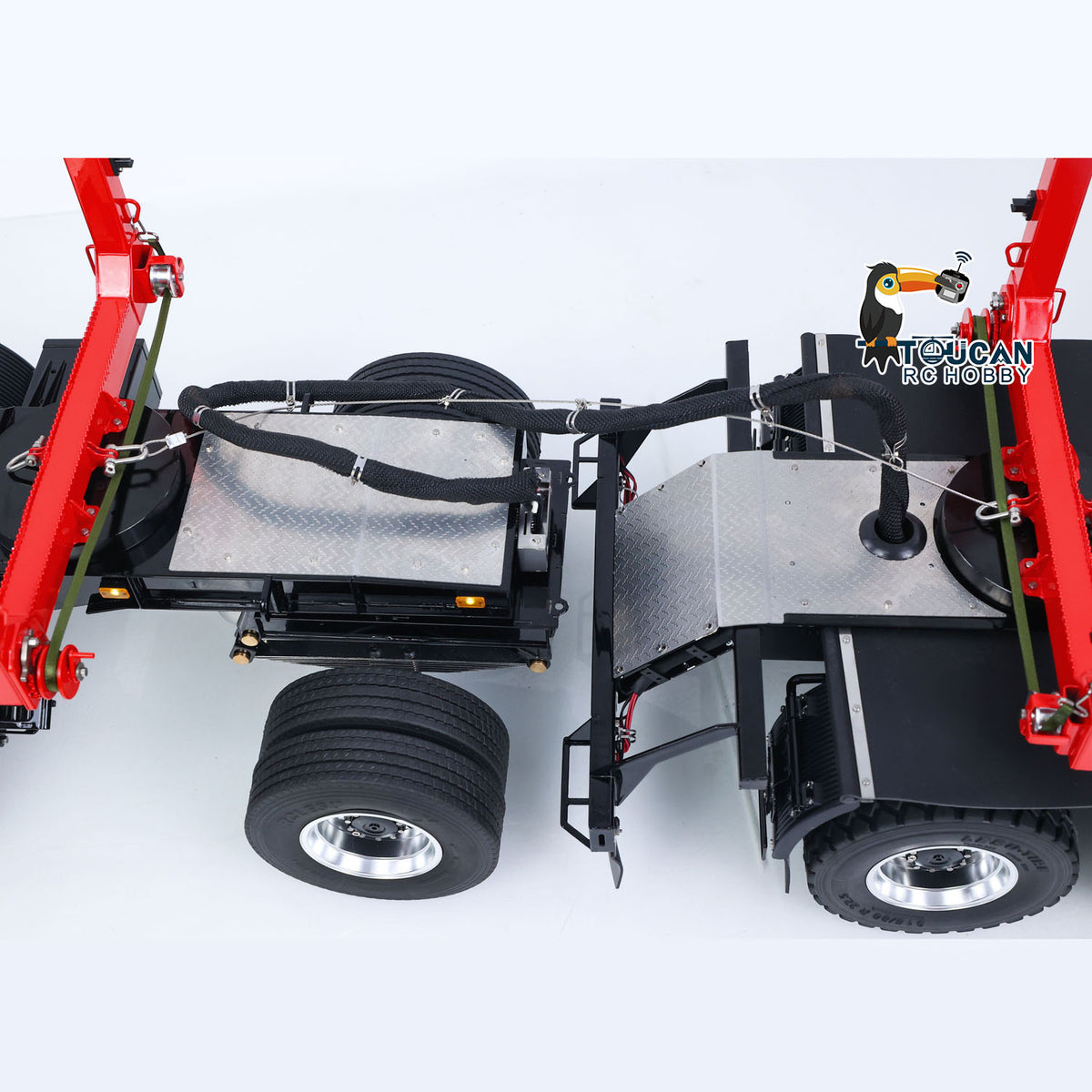 LESU 1/14 RC Logging Truck Timber Trucks Hydraulic Crane Trailer Remote Control Lorry 6x6 Metal Chassis 8CH Valves Light Sound