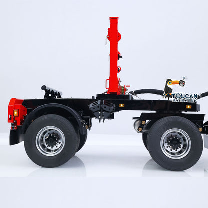 LESU 1/14 RC Logging Truck Timber Trucks Hydraulic Crane Trailer Remote Control Lorry 6x6 Metal Chassis 8CH Valves Light Sound