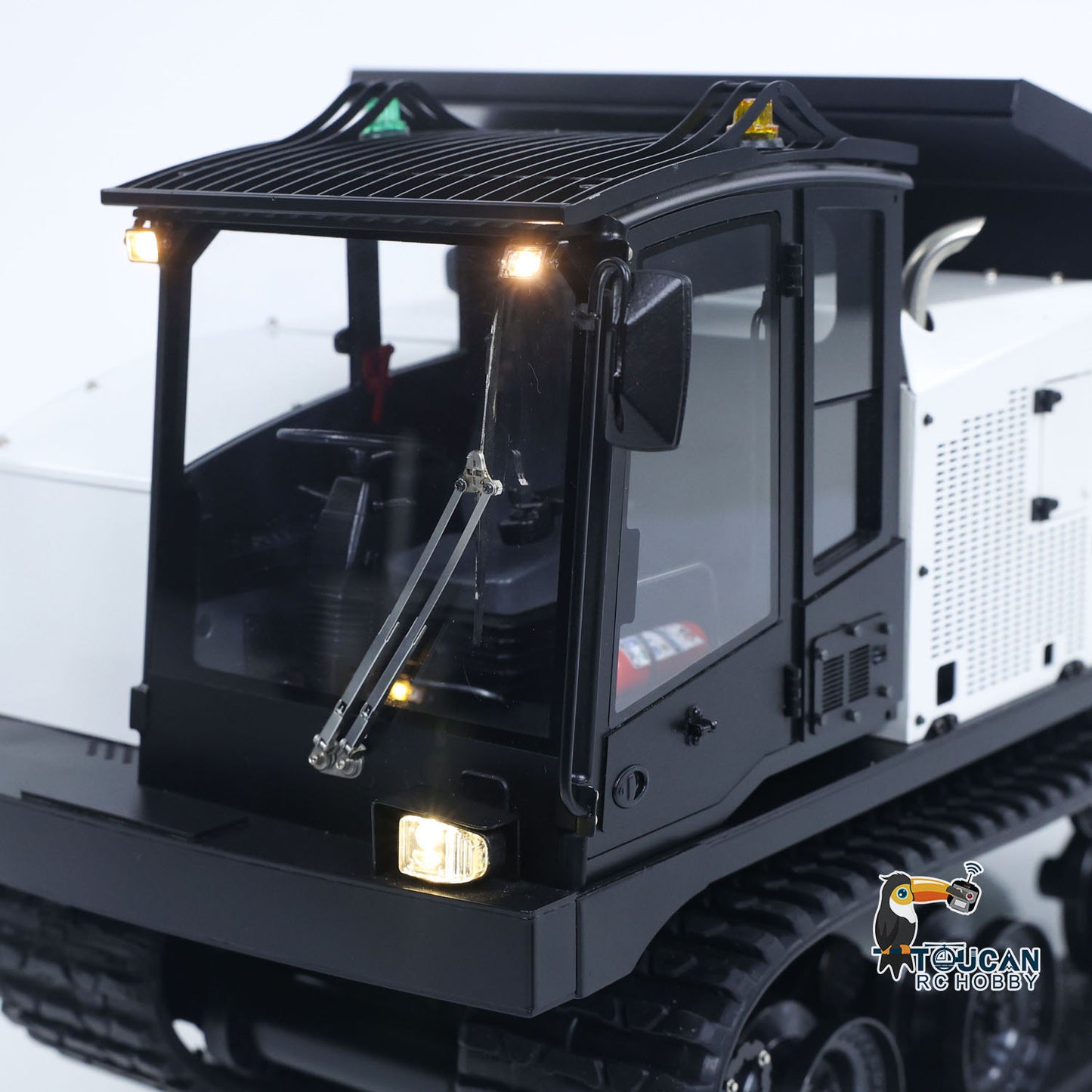 Super Frog 1/14 RC Hydraulic Crawler Dumper Truck T14R RTR Radio Controlled Metal Tracked Tipper Frsky X14 Light Electric Wiper