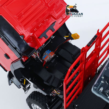 LESU 1/14 RC Logging Truck Timber Trucks Hydraulic Crane Trailer Remote Control Lorry 6x6 Metal Chassis 8CH Valves Light Sound