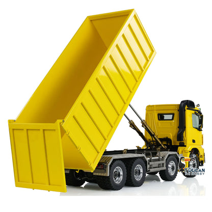 8x8 LESU 1/14 Hydraulic RC Dump Truck Roll On/Off Waste Bin Tipper